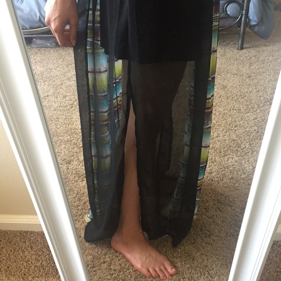 SANS SOUCI sheer see through skirt maxi dress size M - Picture 15 of 16